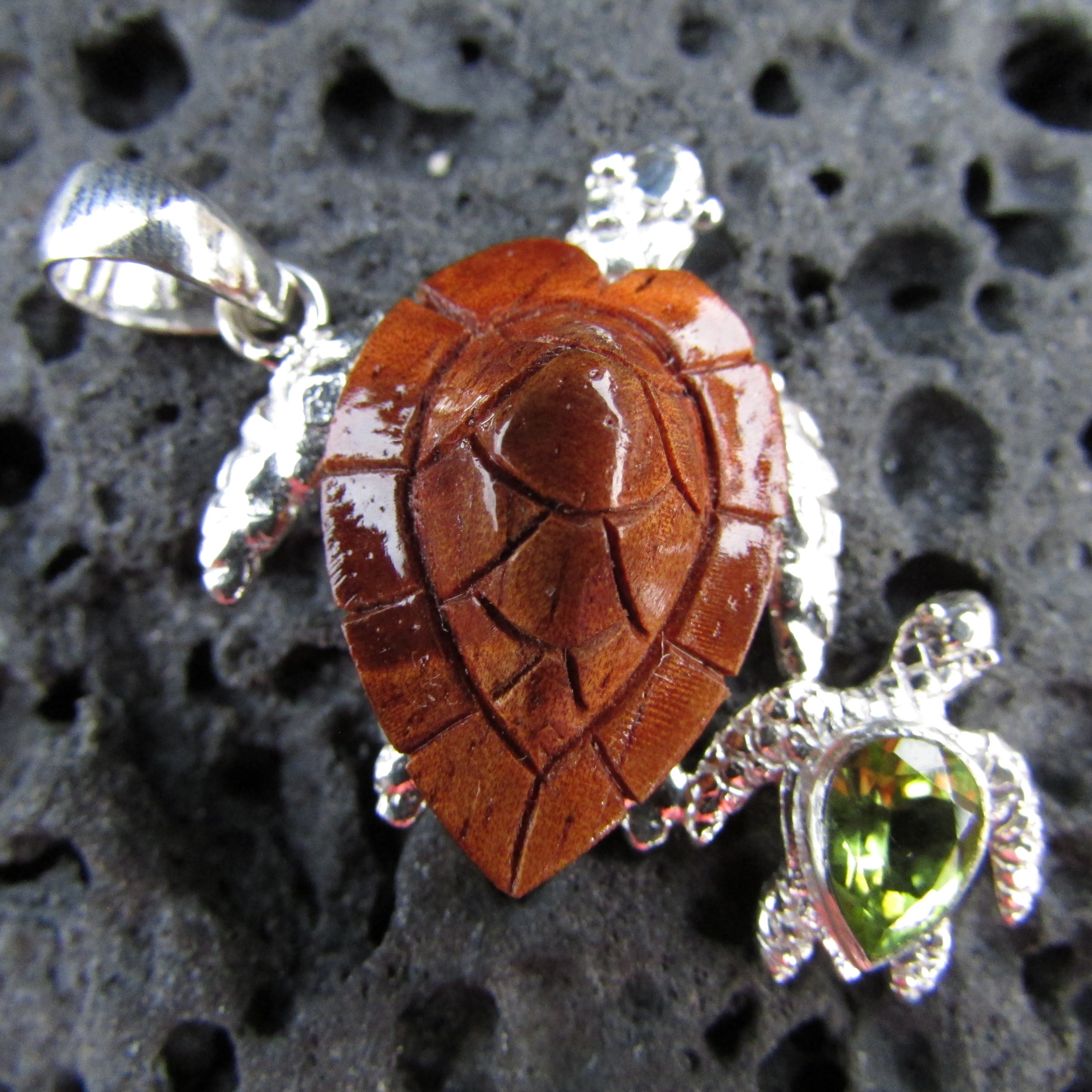 Koa wood turtle necklace store
